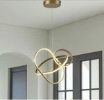 Maxax 15.7 In. Gold Modern Geometric Dimmable Led Chandeliers Dining Room Light. Fixed Price $55.55.