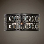 Uttermost Rhombus 22279 Flush Mount 4 Light Bronze Finish New Box. Fixed Price $215.00.