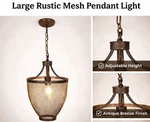 Industrial Modern Bronze Metal Vintage Large 100% Iron Chandelier 20 X 12. Fixed Price $92.77.