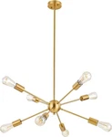 Bonlicht Brushed Brass Sputnik Chandelier 8 Light Mid Century Modern #R020. Fixed Price $29.10.