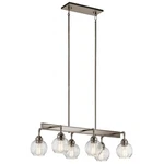 Kichler 43994 Pewter Niles 6-LIGHT 32.25"W 1 Tier Linear Chandelier. Fixed Price $69.74.