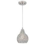 Westinghouse Kelcie 1LT Pendant, Brushed Nickel/crystal Jewel Shade - 6103700. Fixed Price $104.99.