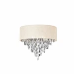 New Dainolite Light Flush Mount Fixture W/ Cream Shade ALL-174FH-PC-CRM. Fixed Price $289.80.