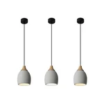 Concrete Pendant Light With Wooden, Triac Dimming E26 Hanging For Resta.... Fixed Price $163.77.