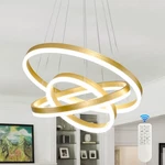 Mccokaige Modern Gold Led Chandelier Rings Dimmable 3RING-20",. Fixed Price $188.41.