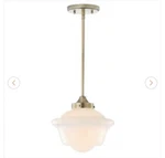 Jonathan Y Kurtz 9.5 In. 1-LIGHT Brass Gold/white Led Pendant. Fixed Price $31.59.