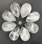 Natural Rock Crystal Chandelier Sconce Quartz Pendant Prisms Half Pear 102MM 8PC. Fixed Price $248.00.