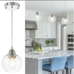 Wilon Pendant Lights Kitchen Island Glass Fixture With Plaid. Fixed Price $45.00.
