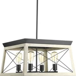 Progress Lighting Briarwood 4-LIGHT Graphite Farmhouse Square Chandelier. Fixed Price $74.99.
