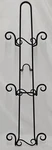 Deep Wrought Iron 3-TIER Gallery Rack Black Metal Holds Cookbooks, Bowls, Art. Fixed Price $42.99.