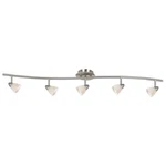 Cal Lighting Orbit, GU-10, Brushed Steel/wh, 26" SL-954-5-BS-WH. Fixed Price $380.00.