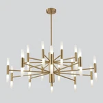 Kco Lighting Brushed Brass 40-LIGHTS Led Sputnik Chandelier Mid Century Moder.... Fixed Price $644.09.