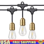 10-LIGHT Plug-in Gold Edison String Lights Warm White Weatherproof Outdoor Decor. Fixed Price $47.30.