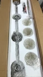 Golden Lighting Winslett 4-LIGHT Pewter Linear Pendant Clear Ribbed Glass. Fixed Price $104.99.