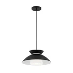 Justice Fusion Noreen 1LT Bowl Pendant, Black/opal Glass FSN-4187-OPAL-MBLK. Fixed Price $144.00.