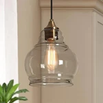 Uolfin Pendant 1-LIGHT Plating Brass Smoked Glass Shade Kitchen Island. Fixed Price $34.99.