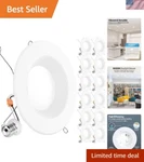 Sunco 12 Pack Retrofit Led Recessed Lighting Inch, 6000K Daylight, Dimmable.... Fixed Price $132.47.