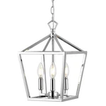 Jonathan Y 10" Chrome 3-LIGHT Pagoda Led Pendant Lantern, Classic Modern Farm.... Fixed Price $99.21.