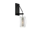 Open Box Savoy House 9-9065-1-67 Dunbar 1-LIGHT Wall Sconce (matte Black/chrome). Fixed Price $189.00.