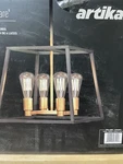 Artika Carter Square 4-LIGHT Chandelier Black (CAR15-C). Fixed Price $95.00.