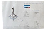 Vaxcel Lighting P0064 Monterey 20" Bowl Pendant Fixture Chandelier Nib Ceiling. Fixed Price $65.00.
