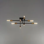 Lyrique 19 Inch Light Semi Flush Mount By Savoy House SKU6-7003-8-77. Fixed Price $149.99.