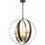 Crystorama 585-EB-GA Luna Chandelier English Bronze Antique Gold. Fixed Price $558.40.