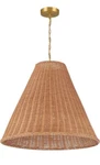 Creative Co-op Rattan Taper Pendant Light, Natural. Fixed Price $231.40.