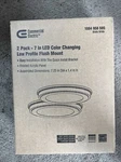Commercial Electric 7 In. White Selectable Led Round Flush Mount, Low Profile Ce. Fixed Price $25.99.