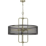Cal Lighting & Accessories FX-3727-6 Leiden Chandelier Antique Brass/black. Fixed Price $775.00.