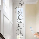 Sparklelf 10 Ring Modern Led Chandelier For High Ceiling Black Contemporary 2126. Fixed Price $60.00.