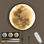 Qiyimeilux Dimmable Moon Wall Sconce Plug In Modern Led Light With Remot.... Fixed Price $163.78.
