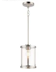 Maxim Lighting Fixture Sentinel - 1 Mini Pendant Metal & Glass 25252CLSN. Fixed Price $45.00.