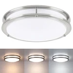 Faymart 16" Brushed Nickel Flush Mount Led Ceiling Light Fixture Dimmable. Fixed Price $100.48.