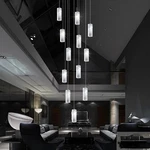 Ykolupty H120 High Ceiling Chandeliers For Foyer Lights Silver Crystal. Fixed Price $399.00.