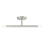 Livex Copenhagen 2 Light Candelabra Semi-flush Mount, Brushed Nickel 51179-91. Fixed Price $89.96.