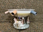 Craftmade Carousel Chandelier Horses Crystal White Pink Blue Antique Brass. Fixed Price $400.00.