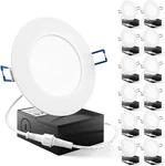 Sunco 12 Pack 4 Inch Led Recessed Lights, Slim Canless Ceiling Lighting, 650 Lm,. Fixed Price $91.36.