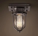 Restoration Hardware Metropolitan Railway Flush-mount Ceiling Light Bronze). Fixed Price $59.00.