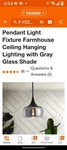 Aiwen 11.8 In. 1-LIGHT Black Island Pendant Farmhouse Ceiling. Fixed Price $40.00.