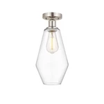 Innovations Edison Cindyrella 7" Light Semi-flush, Sn/clear 616-1F-SN-G652-7. Fixed Price $211.20.