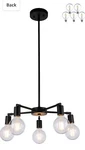 Chandeliers Pendant Lighting With Led Bulbs Matte Black Finish XBC12115M. Fixed Price $90.04.