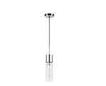 Meyer&cross Lance 1-LIGHT Polished Nickel Pendant With Seeded Glass Shade. Fixed Price $34.99.