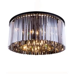 Elegant Lighting 1208F31MB-SS/RC Sydney Flush Mount Matte Black. Fixed Price $2296.00.