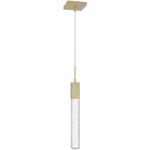 Avenue Lighting HF1901-1-GL-BB Original Glacier Pendant Brushed Brass. Fixed Price $179.00.