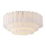 Crystorama Addis 16 Light Flush Mount, Brass/tronchi Glass White ADD-331-AG-WH. Fixed Price $2238.40.