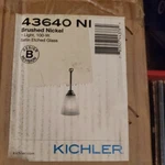 Kichler Jolie 43640NI 1-LIGHT Mini Chandelier Brushed Nickel Transitional. Fixed Price $36.00.