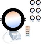 Popanu Led-canless Downlight Recessed Lighting 6-INCH Ultra-thin 5 Cct Pack. Fixed Price $62.43.