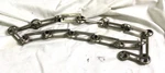 Chain ,chandelier ,pendant ,brass ,antique Silver Patina. Fixed Price $22.00.