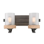 Chatham 2-LIGHT Gunmetal Bronze Bath Vanity By Golden Lighting. Fixed Price $127.99.